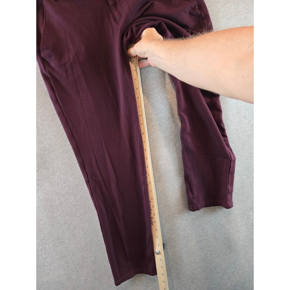 Paige Stafford Trousers Mens 32 Shaded Currant Burgundy Slim Stretch Chino Pants - Picture 9 of 11
